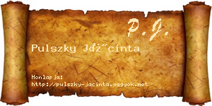 Pulszky Jácinta névjegykártya